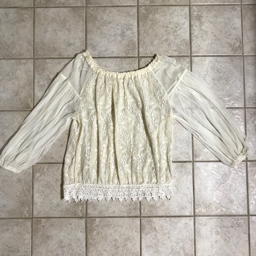 Off the shoulder lace top, Free People, XS